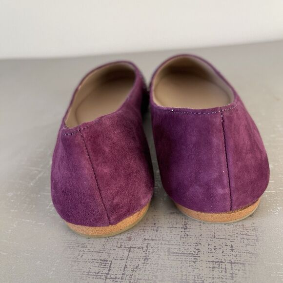 Steve Madden Rhinestone Purple Suede Leather Ballet Flats Comfort Loafers 7 M - Picture 6 of 10